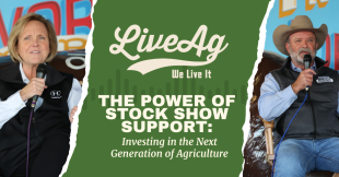 LiveAg event showcasing stock support and agriculture innovation.