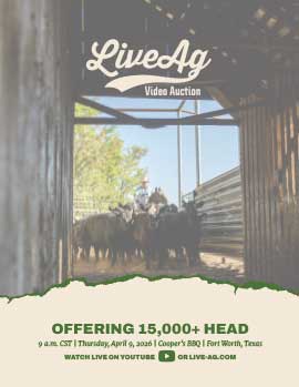 LiveAg April 9 Video Livestock Auction Catalog Cover