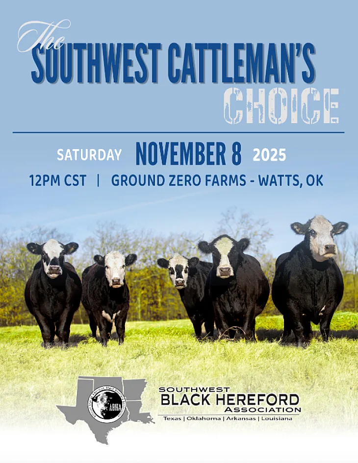 Southwest Black Hereford Association poster image