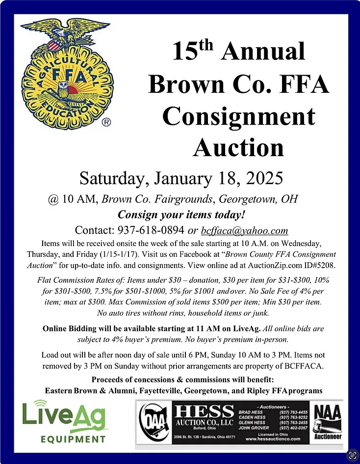 Brown Co. FFA poster image