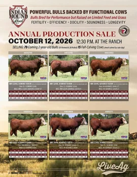 Indian Mound Ranch Annual Production Sale Poster