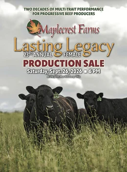 Maplecrest Farms "Lasting Legacy" Sale Poster