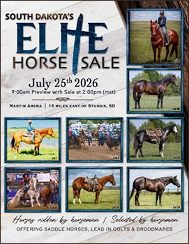 South Dakota's Elite Horse Sale Catalog Cover