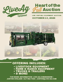 LiveAg Equipment Auction Heart Of The Fall October 13, 2026