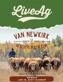 Van Newkirk Herefords 2027 Annual Bull Sale Poster